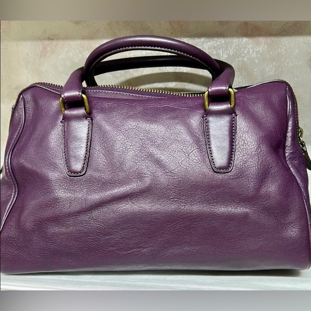 Coach Purple Studded Satchel  Bag - Picture 7 of 13